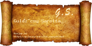 Gulácsy Sarolta névjegykártya